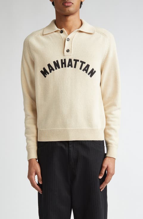Manhattan Wool Polo Sweater