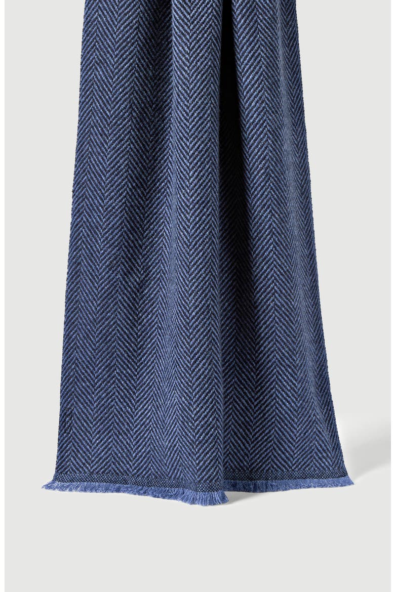 Cashmere chevron scarf, Main, color, Avio Blue