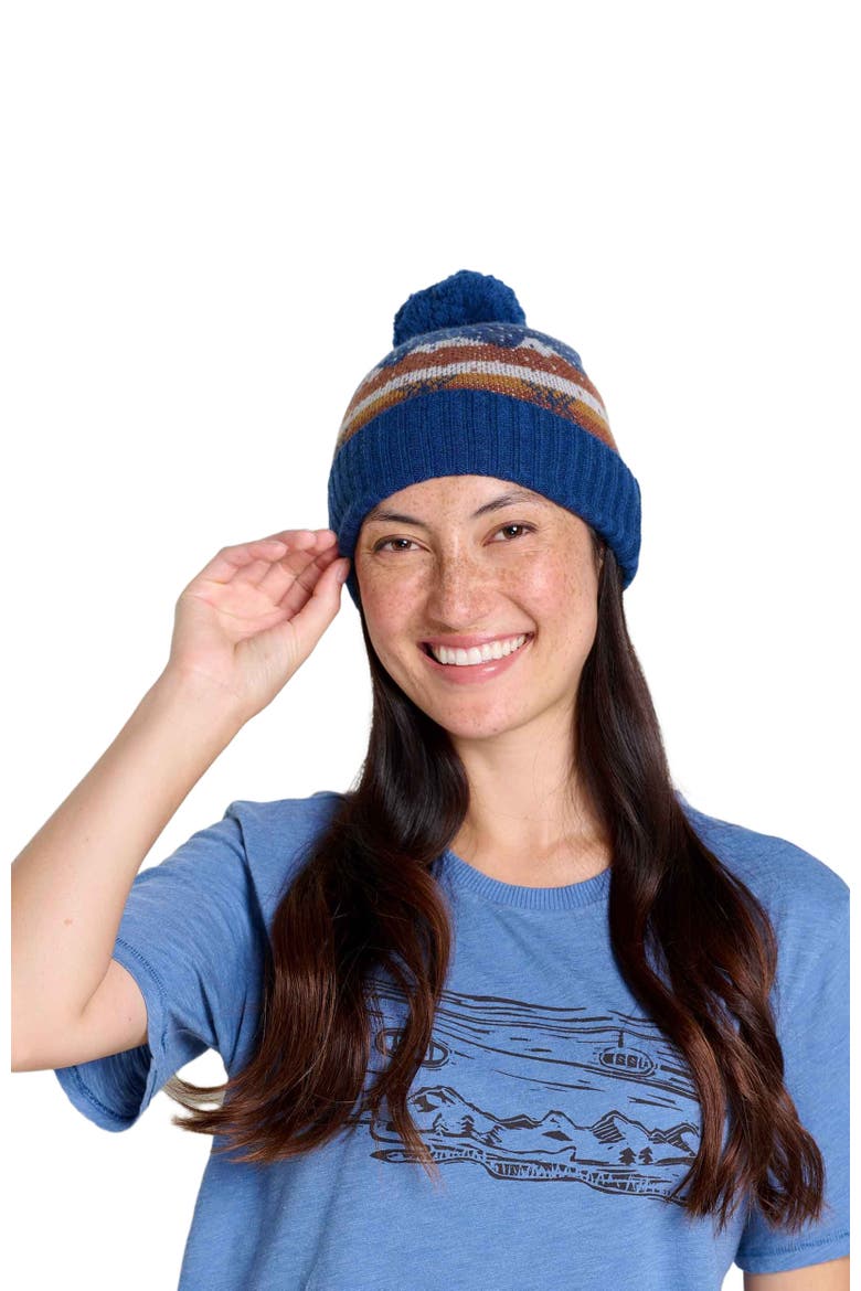 Cazadero Pom Beanie, Alternate, color, True Navy Scenic