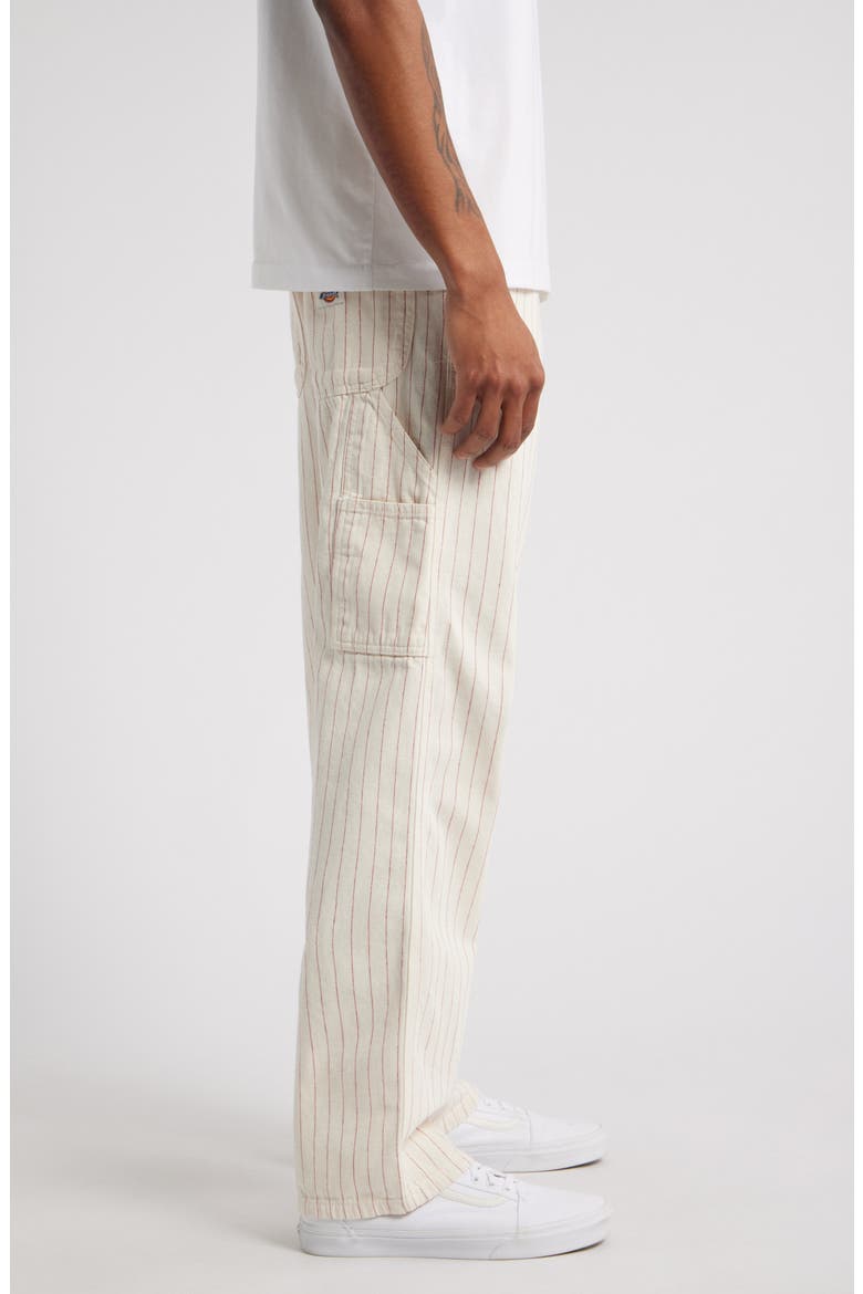 Service Stripe Canvas Carpenter Pants, Alternate, color, EGRET