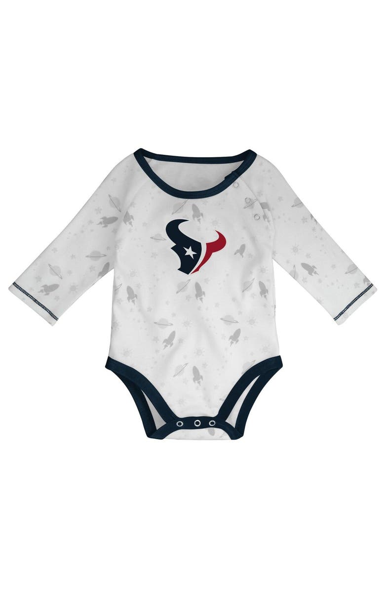 Outerstuff Newborn & Infant White/Navy Houston Texans Dream Team Bodysuit Pants & Hat Set, Alternate, color, White