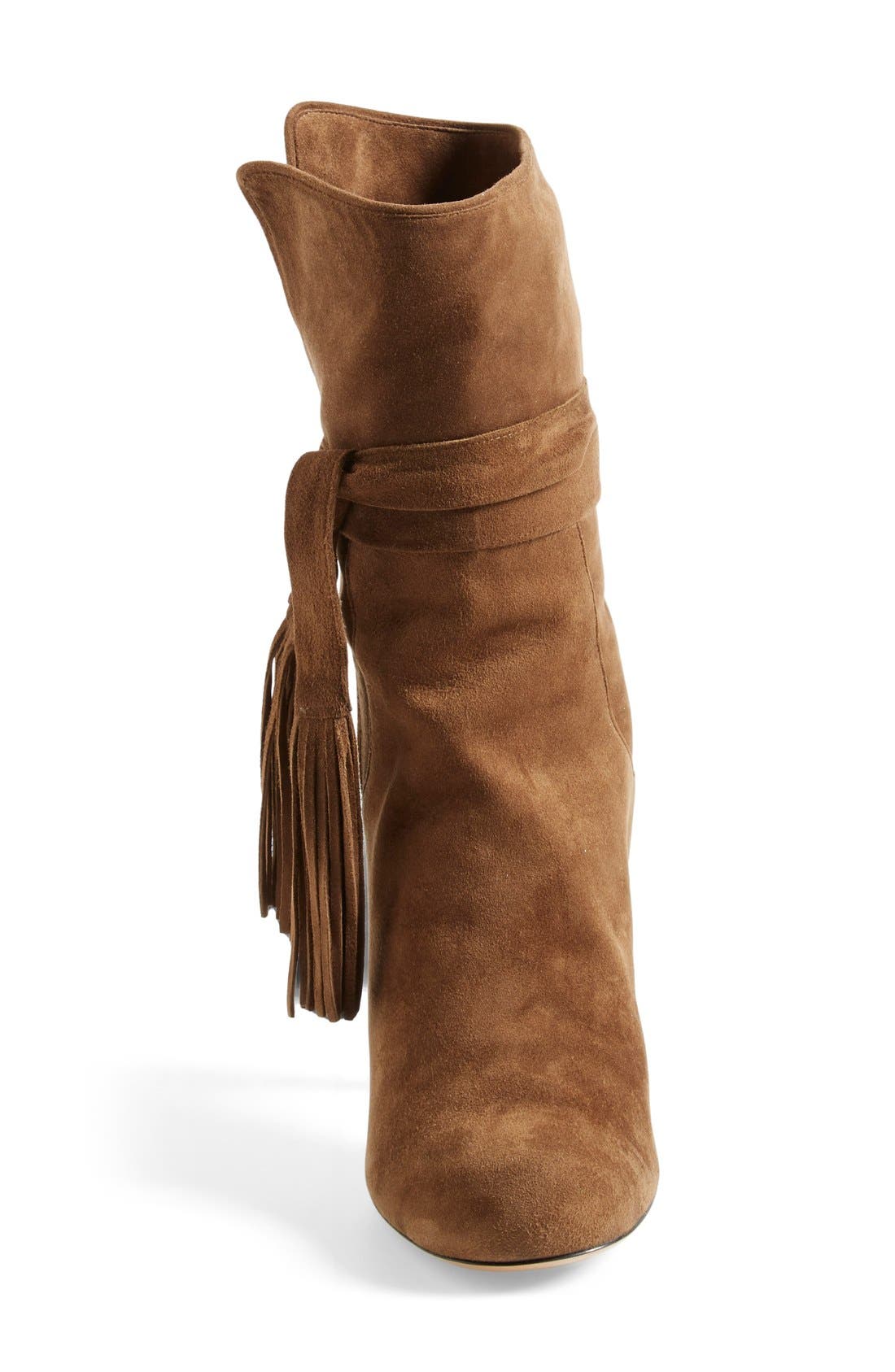 'Hannah' Round Toe Boot, Alternate, color, MILITARY SUEDE