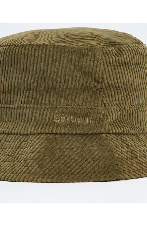 Barbour Tolsta Corduroy Bucket Hat In Green
