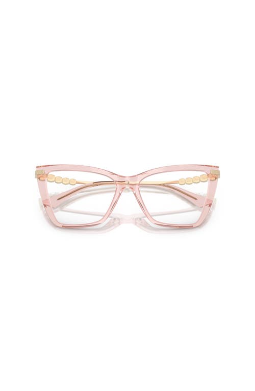 Jimmy Choo 53mm Cat Eye Optical Glasses In Pink