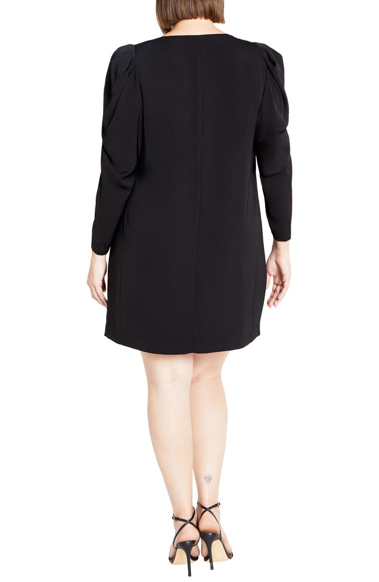City Chic Katalina Puff Long Sleeve Dress, Alternate, color,