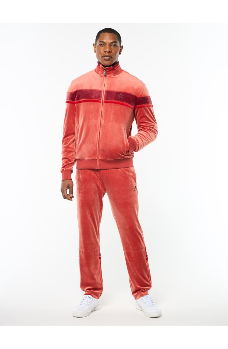 Sergio Tacchini Damarindo Velour Track Jacket, Alternate, color, Hot Sauce
