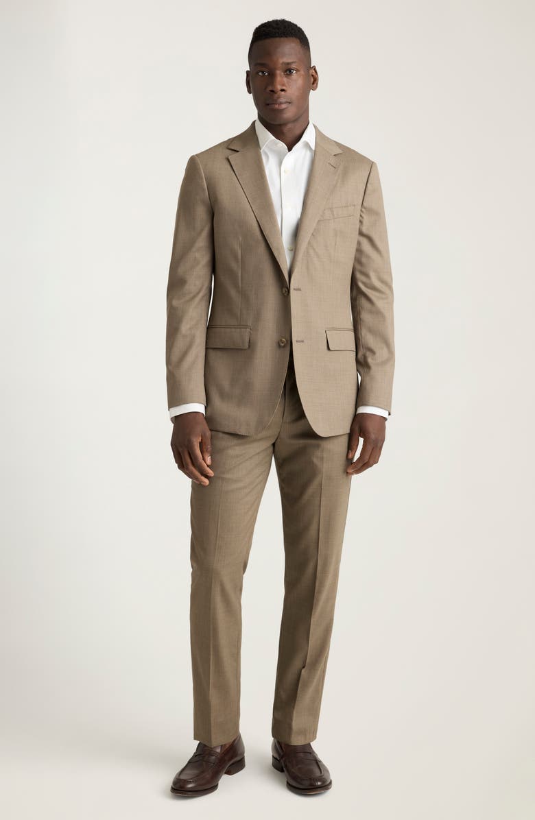 Bonobos Jetsetter Stretch Wool Suit Pants, Alternate, color, Tan