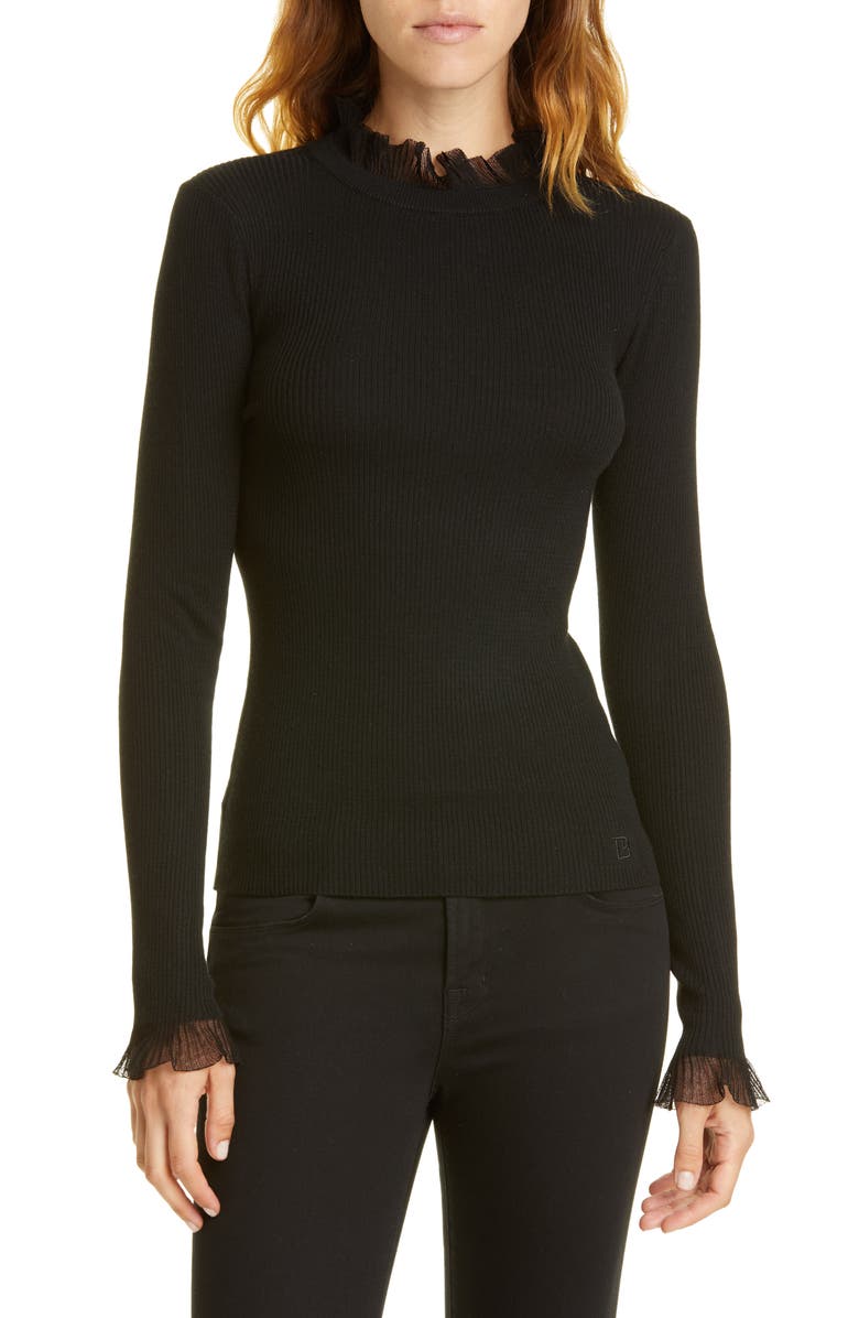 Ted Baker London Frill Trim Sweater, Main, color,