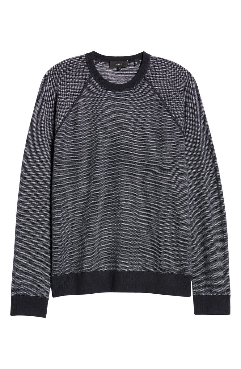 Vince Bird's Eye Wool & Cashmere Pullover, Alternate, color, 