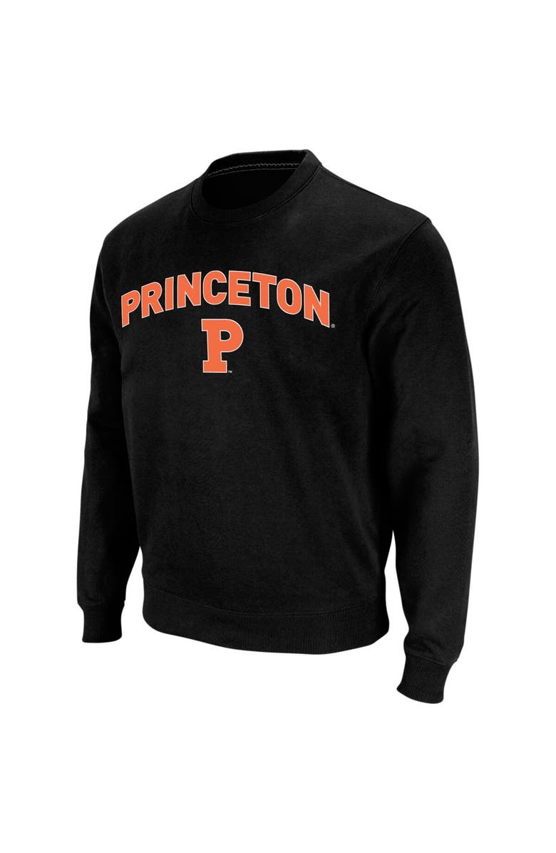 COLOSSEUM Men's Colosseum Black Princeton Tigers Arch & Logo Crew Neck Sweatshirt, Alternate, color, Black