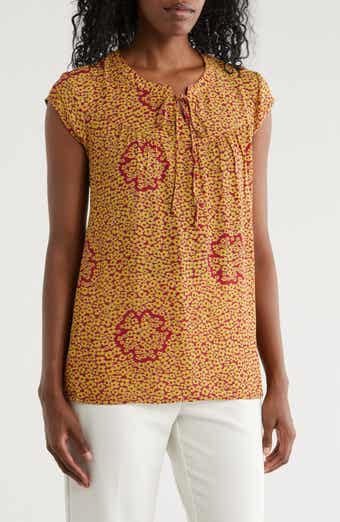 DR2 by Daniel Rainn Flounce Back Split Neck Top