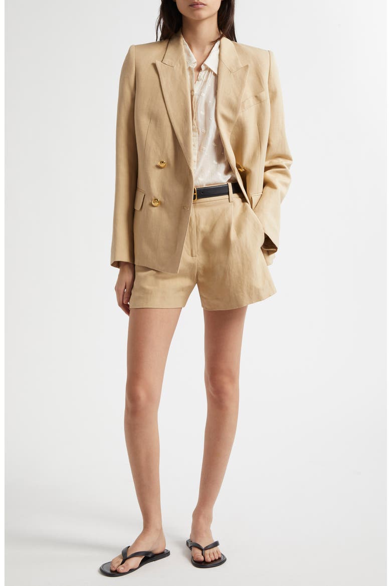 Veda Linen & Silk Jacket, Alternate, color, KHAKI