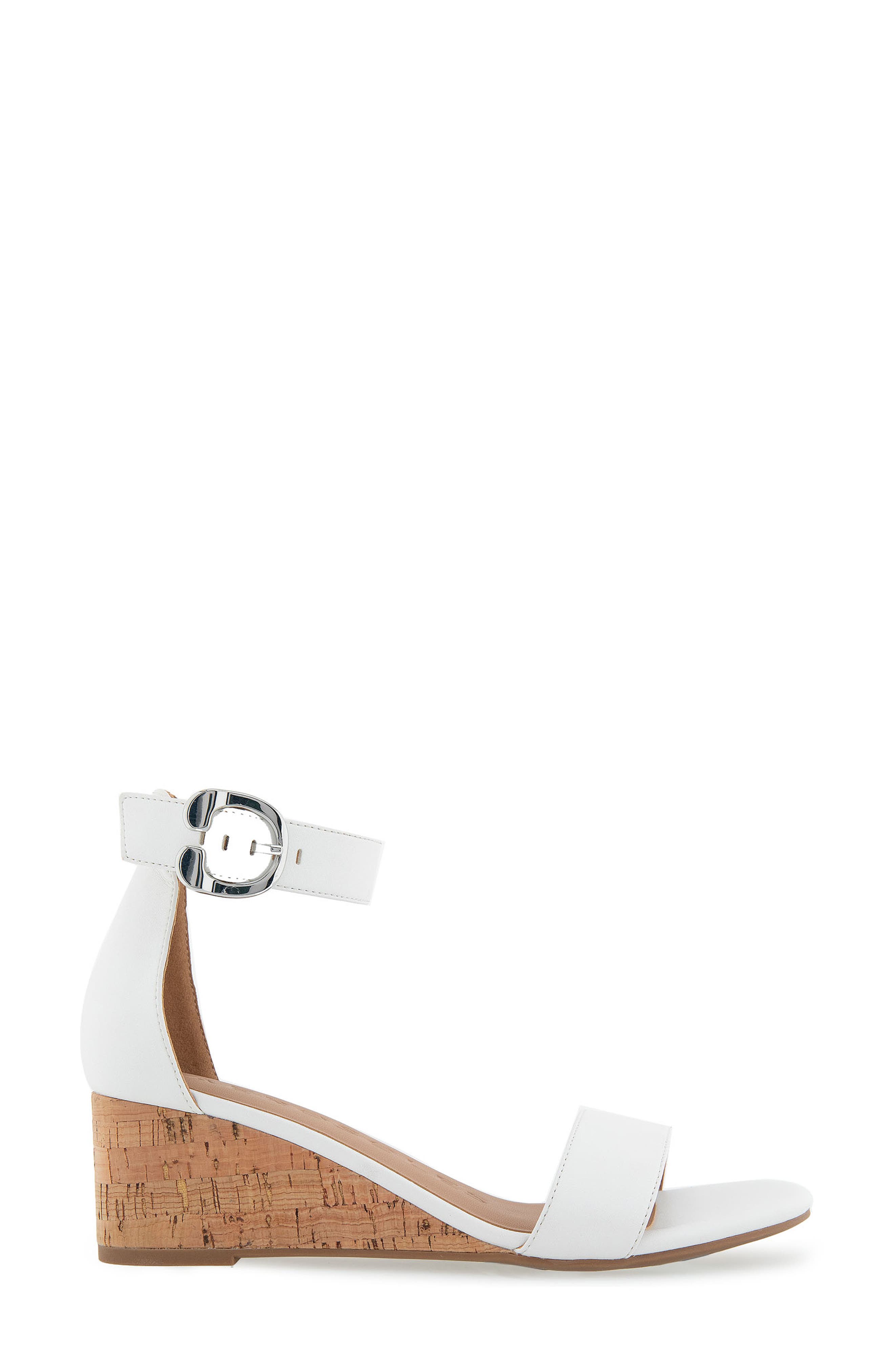 Aerosoles Willis Wedge Heel Sandal, Alternate, color, White Pu