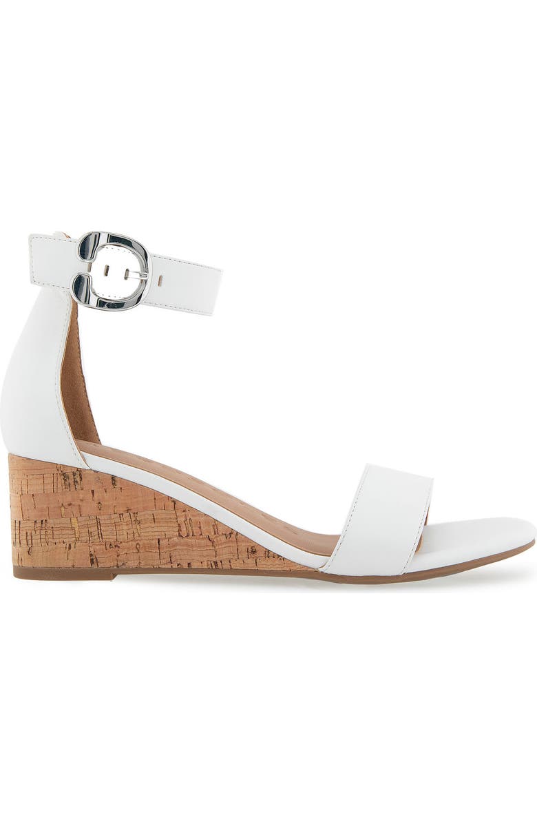 Aerosoles Willis Wedge Heel Sandal, Alternate, color, White Pu