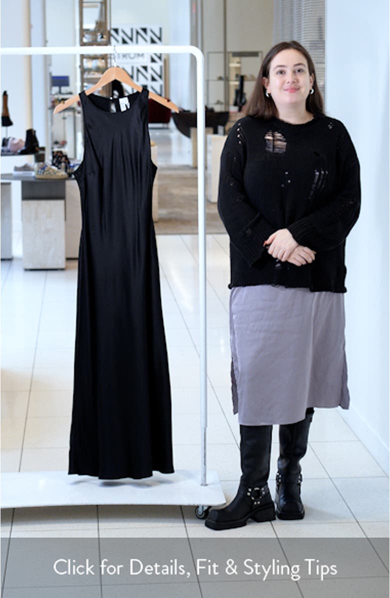 Sleeveless Satin Midi Dress, sales video thumbnail