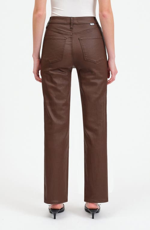 DAZE SUNDAZE HIGH WAIST COATED STRAIGHT LEG JEANS 