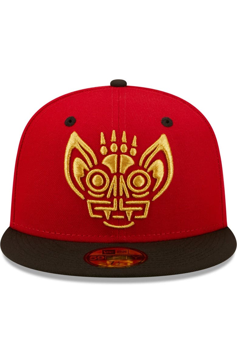 New Era Men's New Era Red/Black Murciélagos de Louisville Copa De La Diversion 59FIFTY Fitted Hat, Alternate, color, Red
