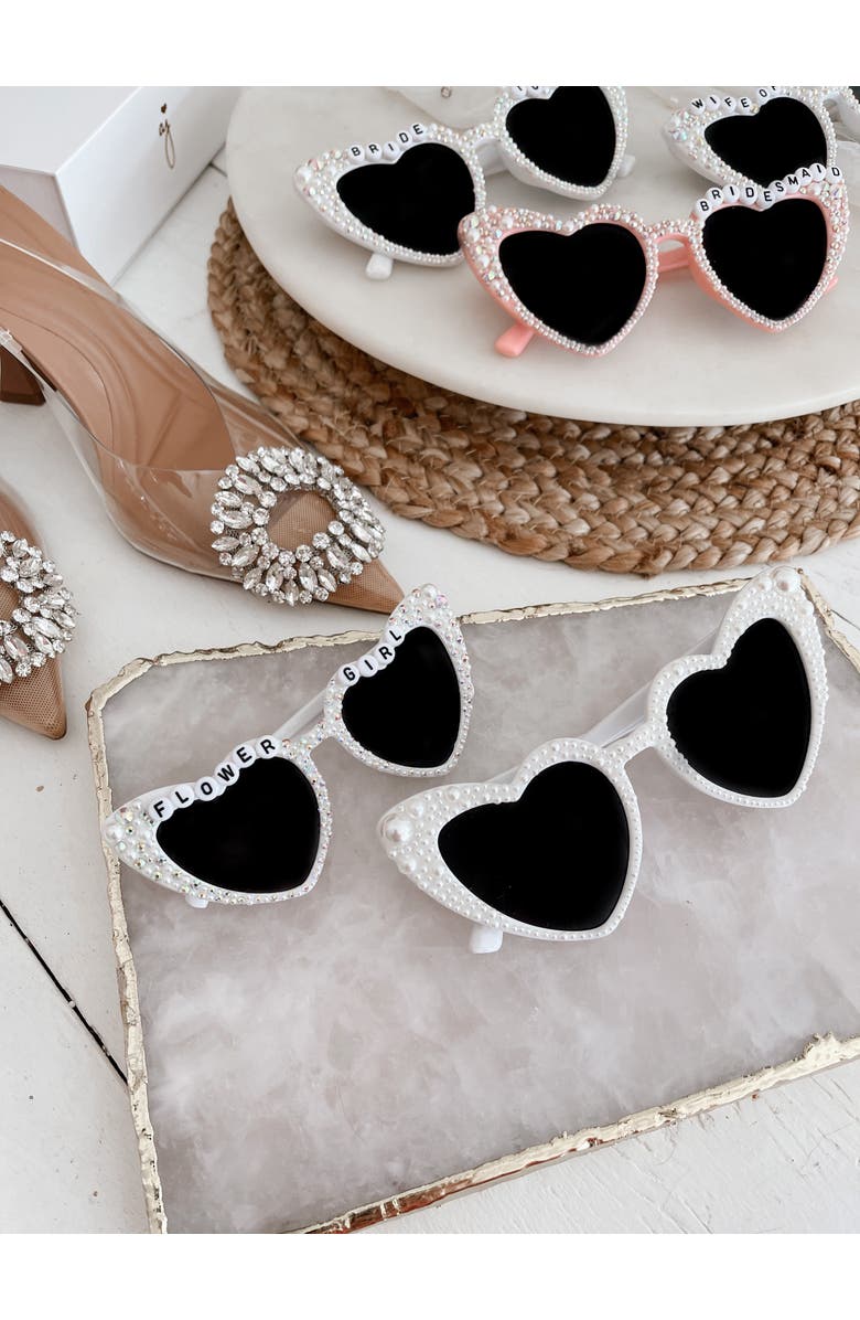 Untamed Petals Flower Girl Sunnies, Alternate, color, White