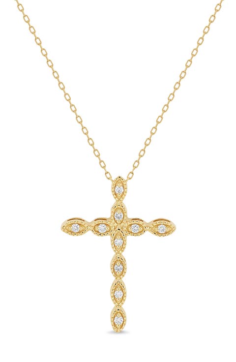 Icon Diamond Cross Pendant Necklace