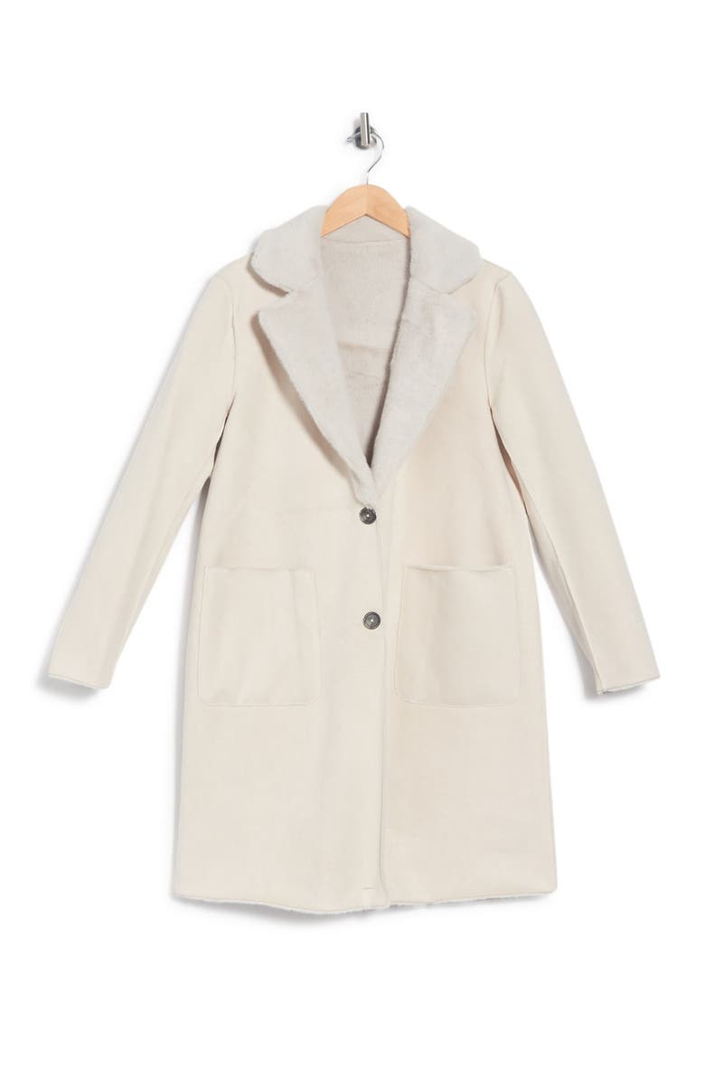 Lauren Ralph Lauren Reversible Faux Shearling Long Coat, Alternate, color, 