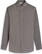Bugatchi Alvin Trim Fit Dot Print Stretch Cotton Button-Up Shirt