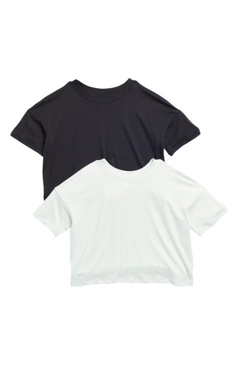 Kids' 2-Pack Crop T-Shirts (Big Kid)