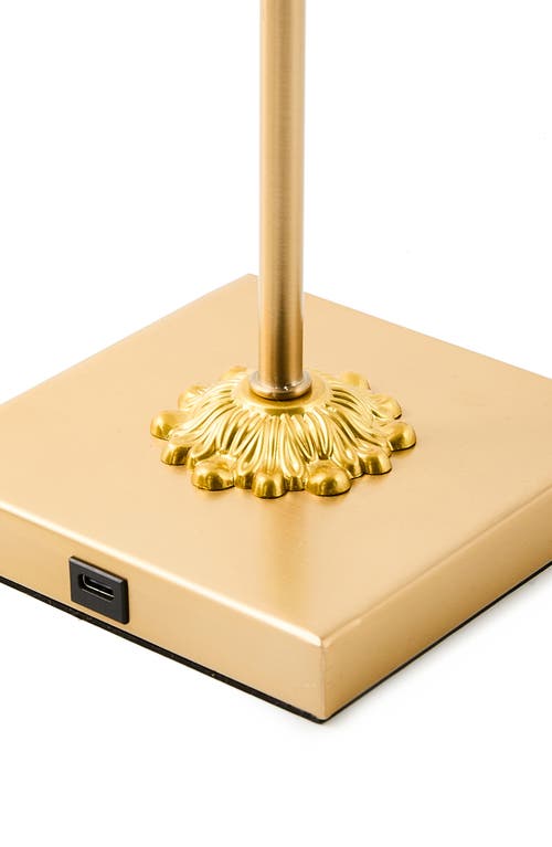 Mackenzie-childs Mackenzie Childs Courtly Check Rechargeable Led Cafe Table Lamp In Black