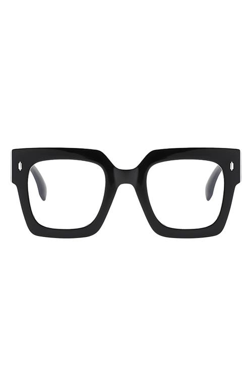 Fifth & Ninth Avery 51mm Blue Light Blocking Glasses In Black/clear