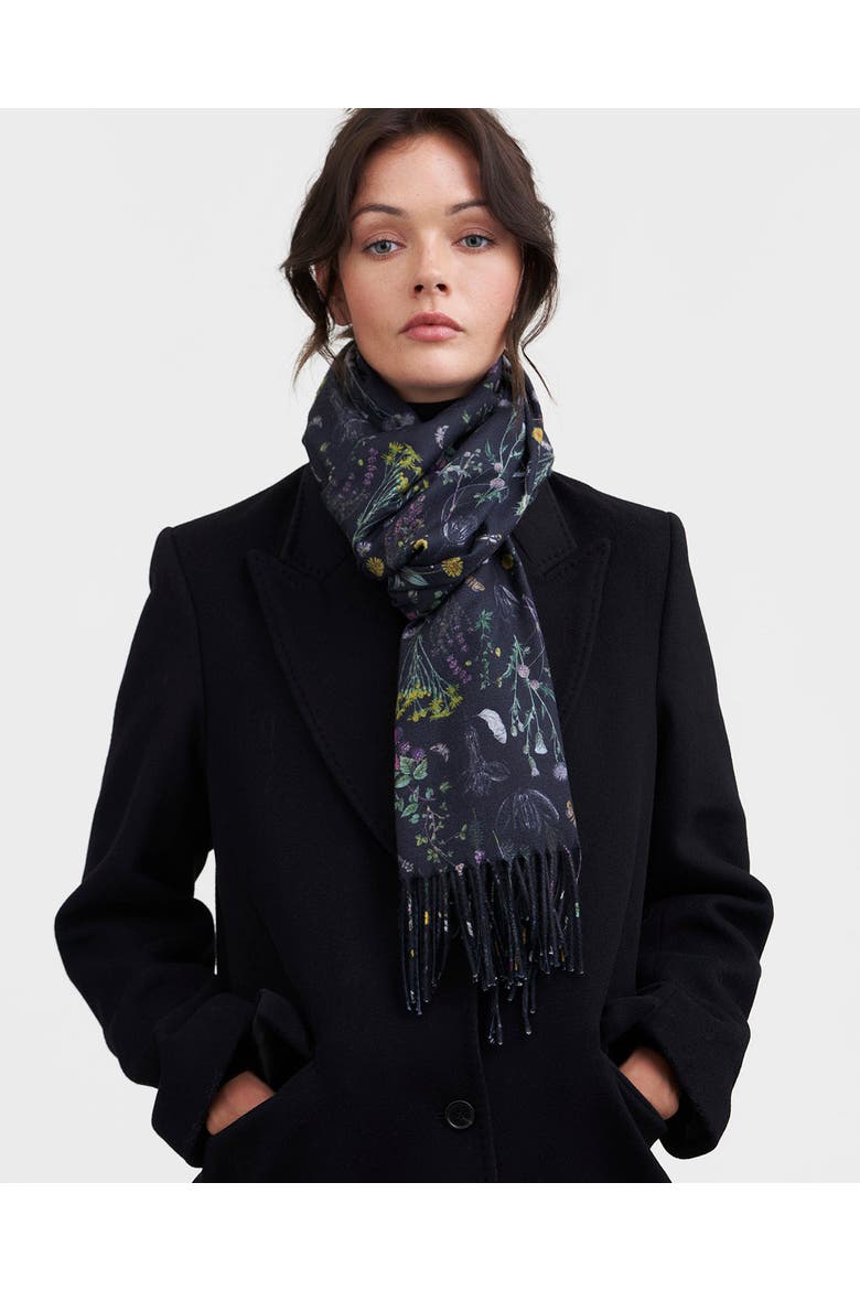 Wilderness Black Tassel Scarf, Alternate, color, Black