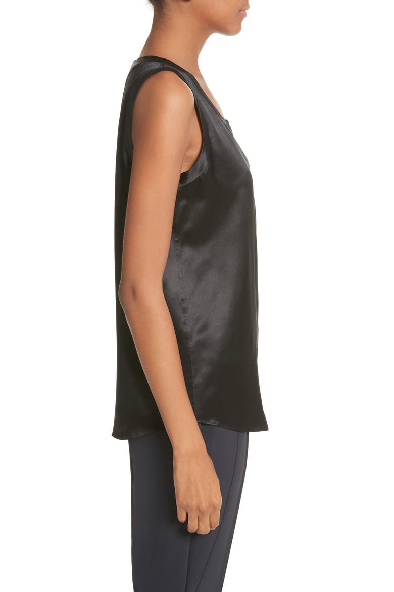 Perla Reversible Silk Blouse, Alternate, color, BLACK
