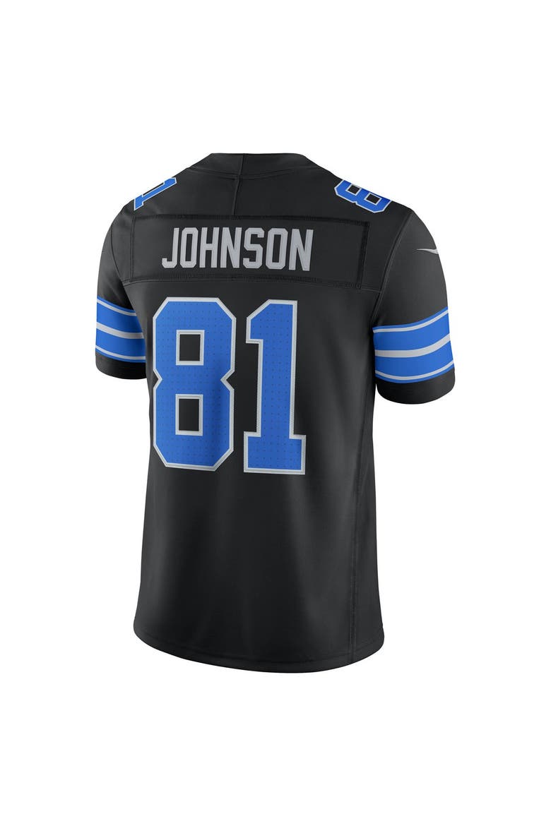Men's Nike Calvin Johnson Black Detroit Lions Alternate Vapor F.U.S.E. Stitched Retired Limited Jersey, Alternate, color, Black