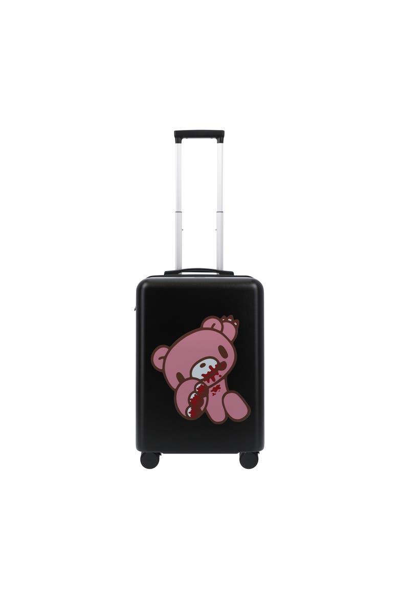 GLOOMY BEAR  22.5" CARRY-ON LUGGAGE, Alternate, color, BLACK