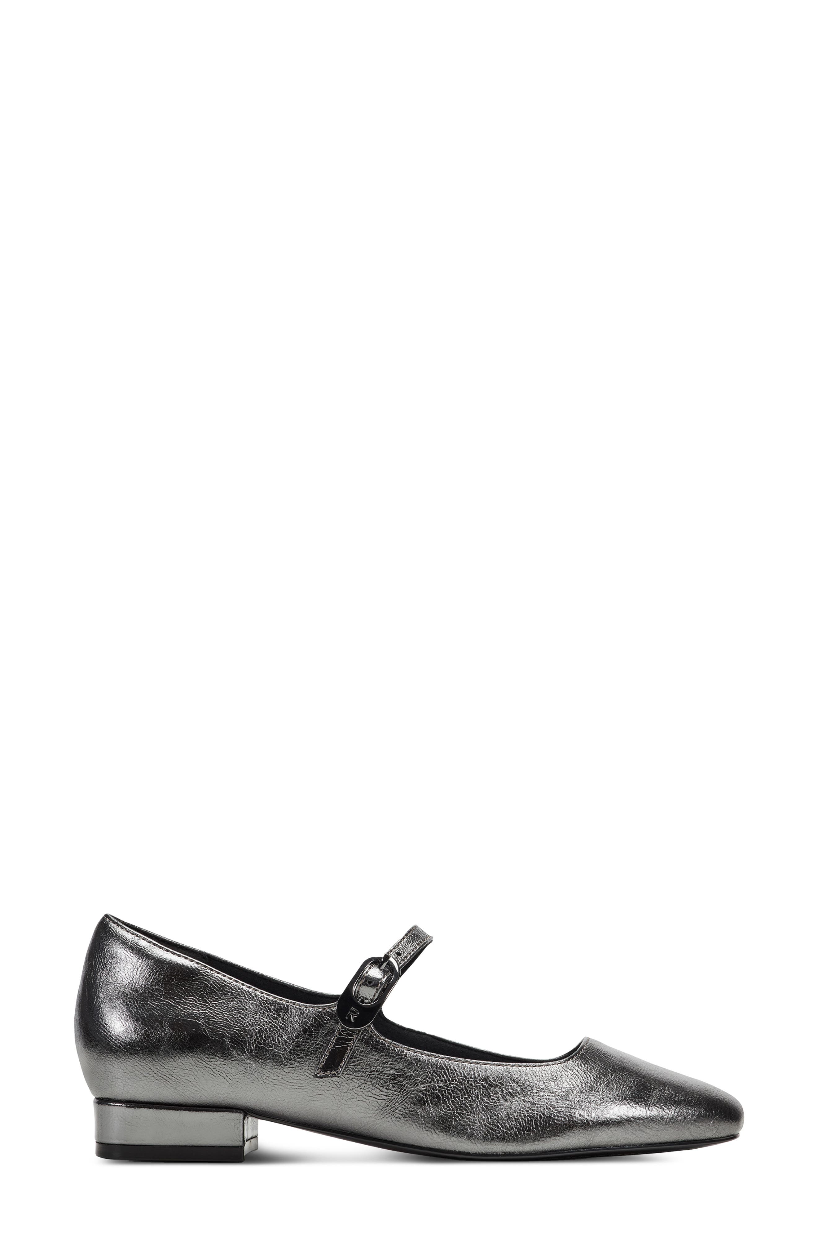 Niya Mary Jane Flat, Alternate, color, PEWTER