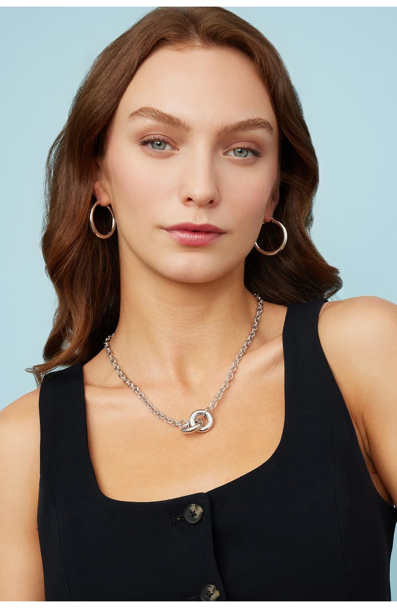 Oradina Sterling Silver Everyday Bold Hoops, Alternate, color, 