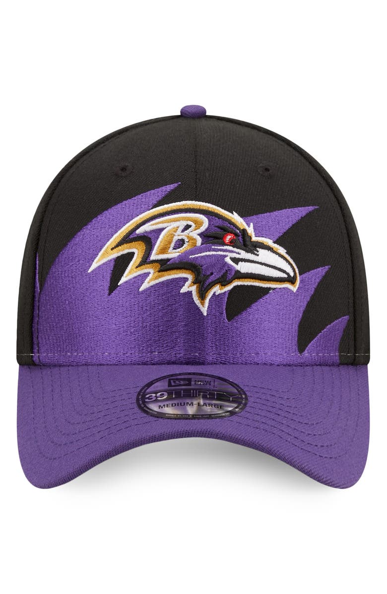 New Era Men's New Era Black/Purple Baltimore Ravens Surge 39THIRTY Flex Hat, Alternate, color, 