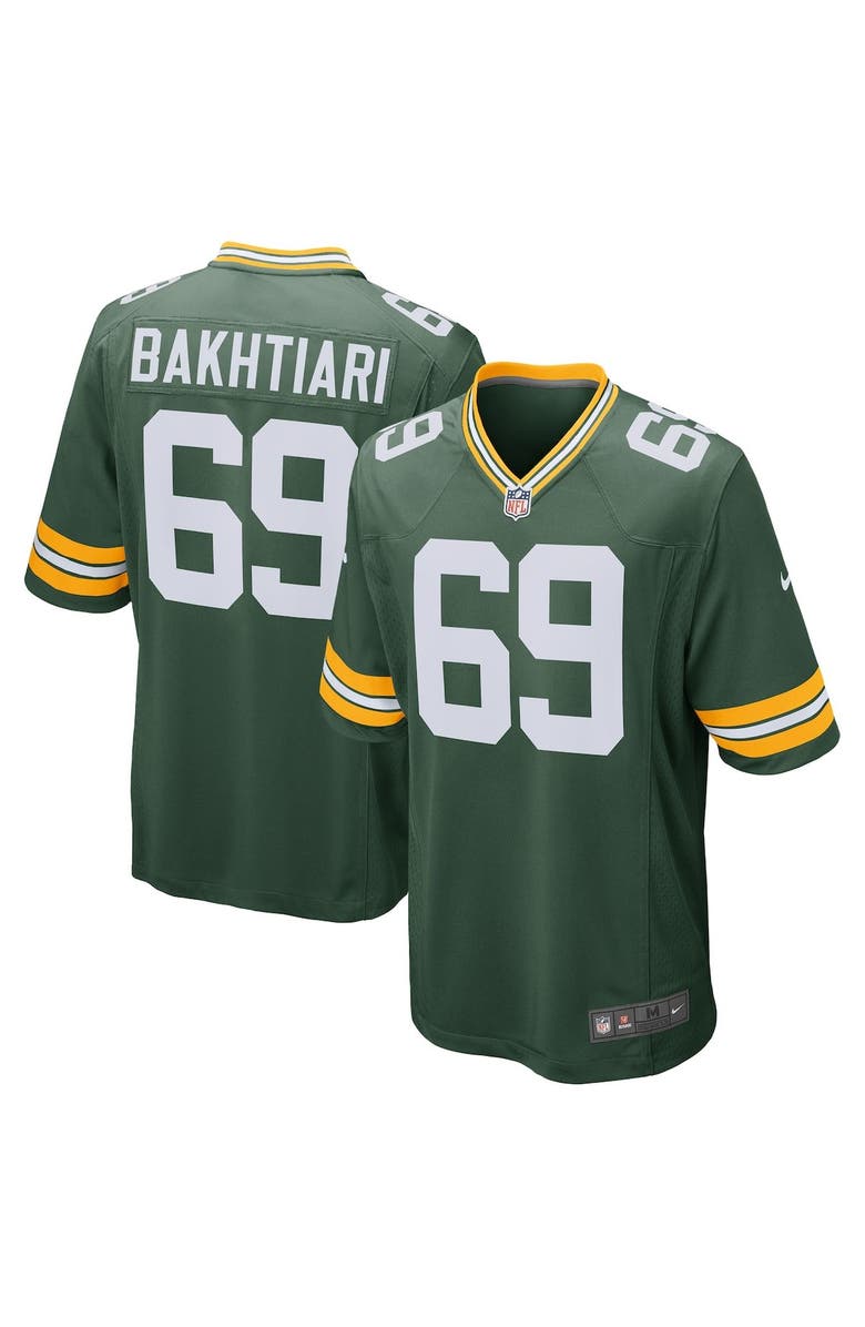 Nike Men's Nike David Bakhtiari Green Green Bay Packers Game Player Jersey, Main, color, 