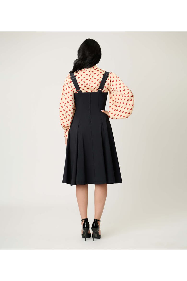 Amma Swing Skirt, Alternate, color, Black W/Red Hearts
