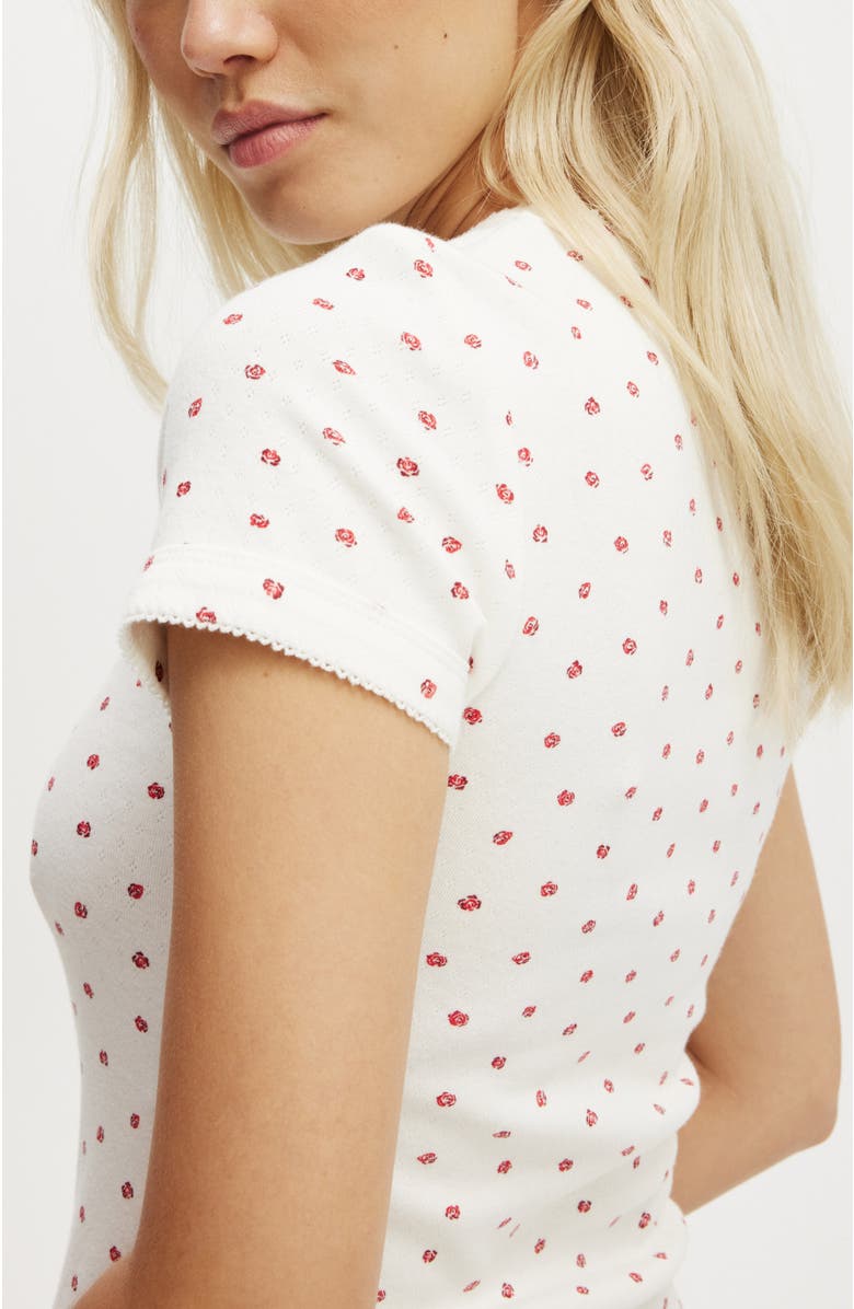 COTTON ON BODY Women's Pointelle Sleep Tee, Alternate, color, 