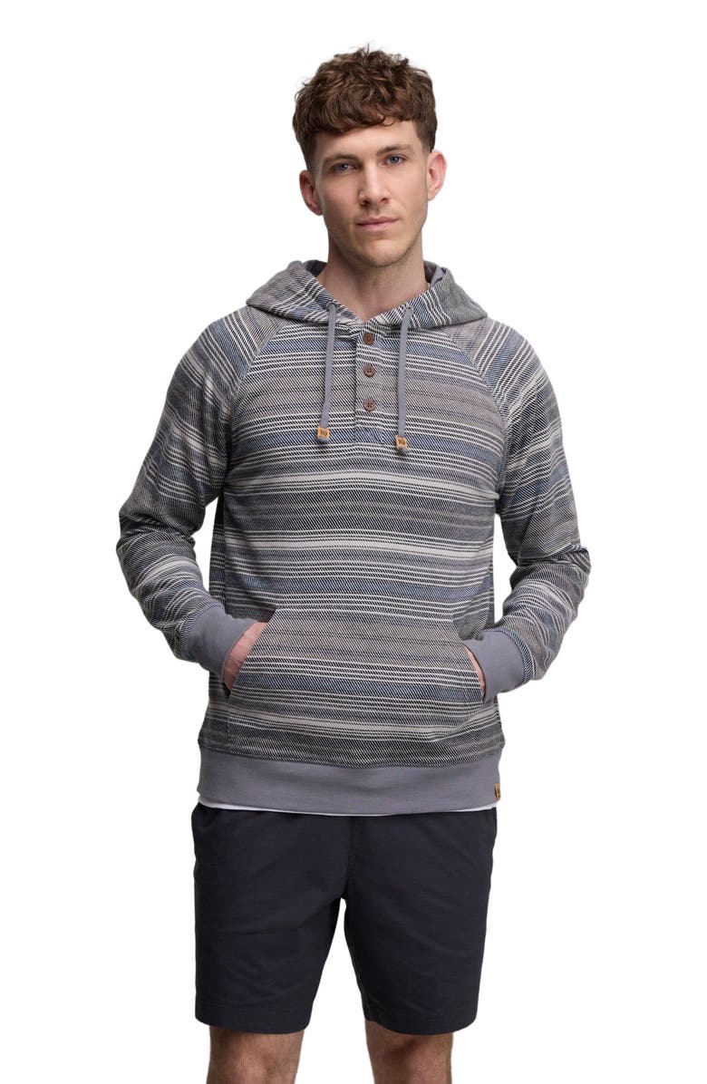 tentree Woodrow Hoodie, Alternate, color, Meteorite Black Multi Stripe