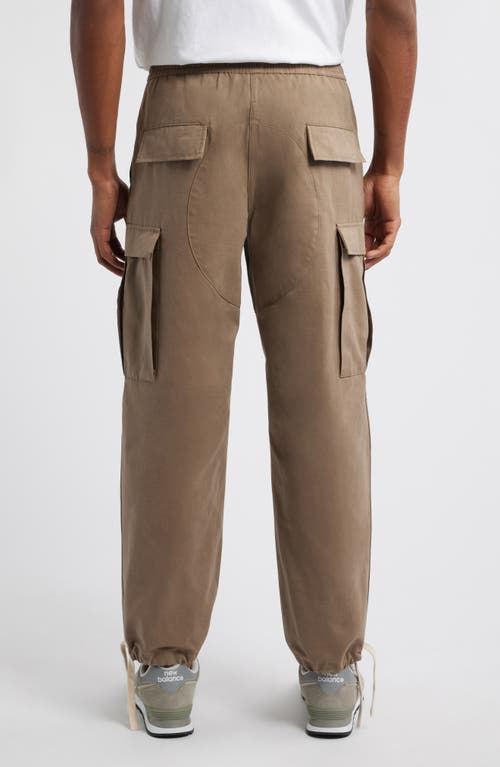 Standard Issue Pd Drawstring Cargo Pants In Suede