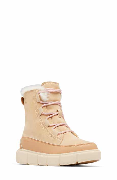 SOREL Kids' Explorer III Faux Fur Waterproof Boot