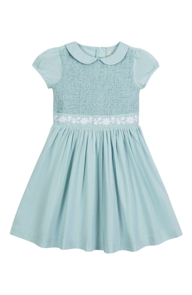 Hope & Henry Baby Girls' Organic Puff Sleeve Smocked Party Dress, Infant, Alternate, color,