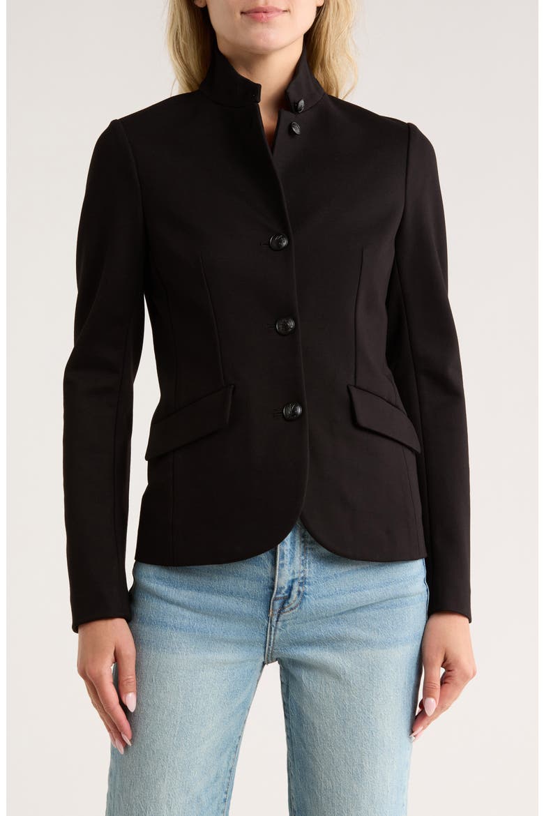 Sadie Slim FIt Ponte Blazer, Main, color, BLACK