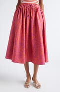 Max Mara Berlina Jacquard Cotton & Silk Midi Skirt