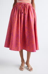 Max Mara Berlina Jacquard Cotton & Silk Midi Skirt