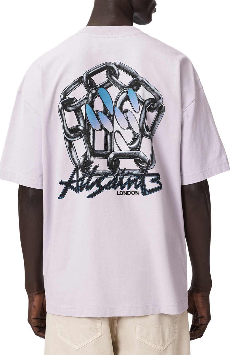 AllSaints Cacti Graphic T-Shirt, Alternate, color, Parma Purple