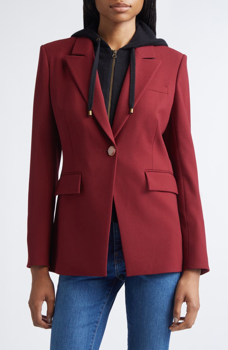 Veronica Beard Naira Dickey Jacket, Alternate, color, Cabernet