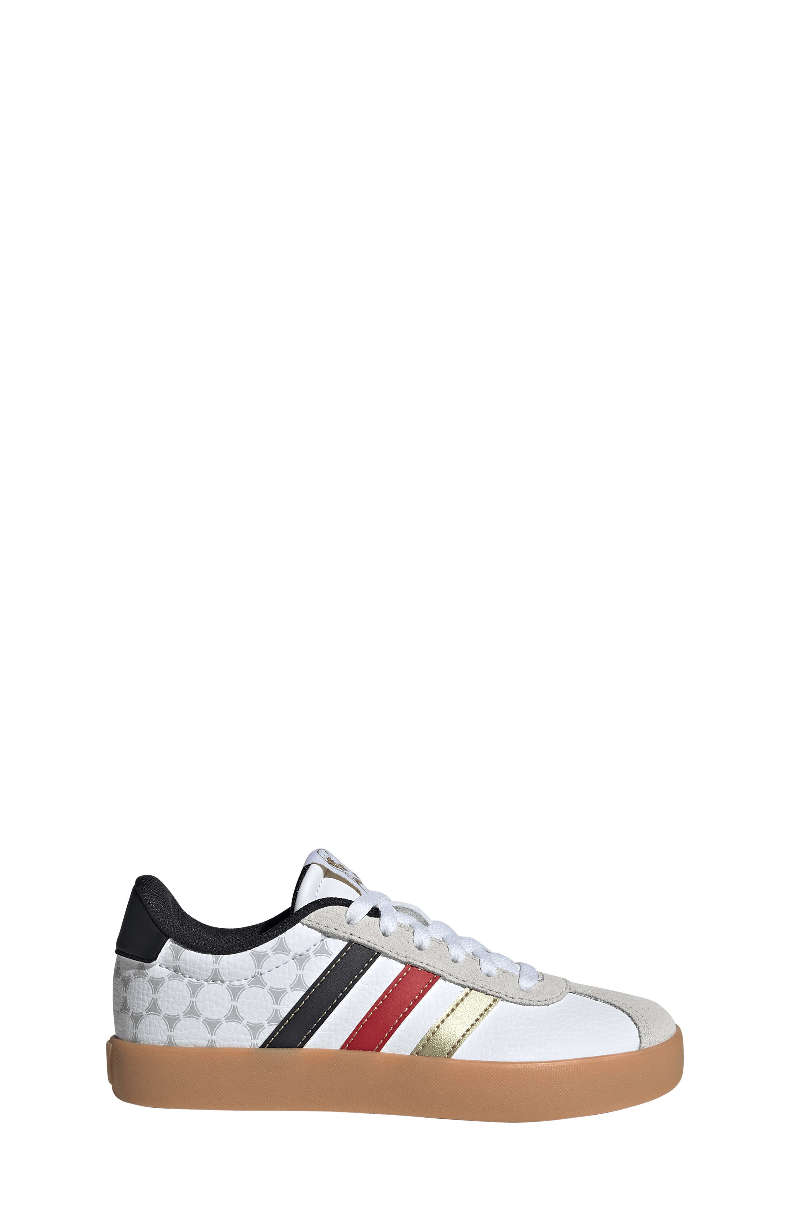 adidas Kids' VL Court 3.0 Sneaker, Alternate, color, White/ Core Black/ Gold