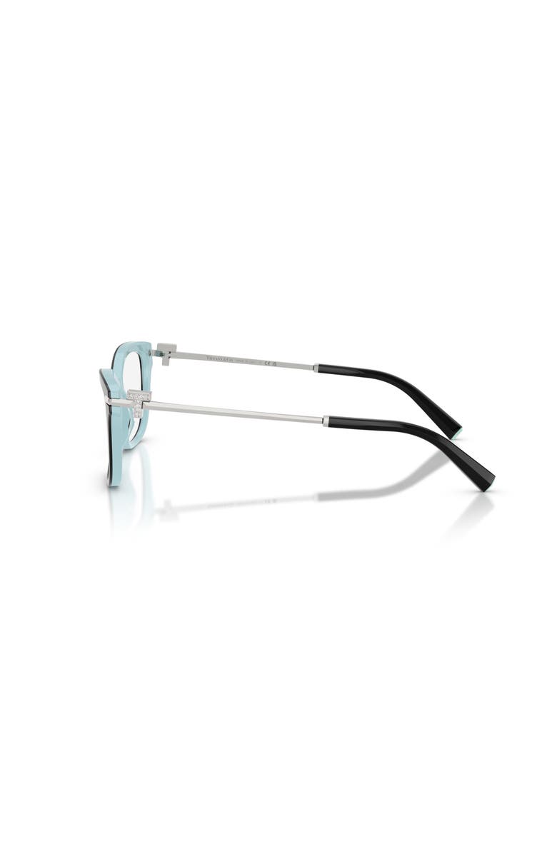 Tiffany & Co. 53mm Rectangle optical glasses, Alternate, color, Black