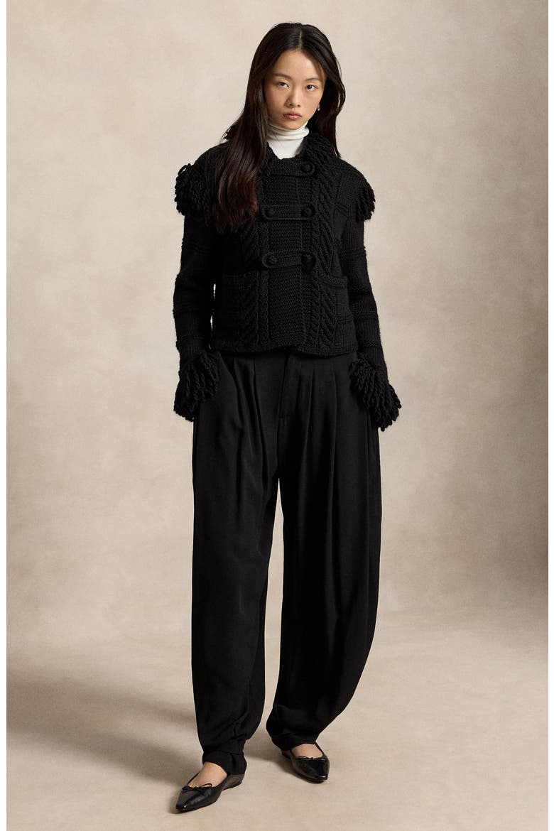 Crepe Woven Pants, Alternate, color, BLACK